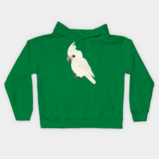 Goffin' s cockatoo digital illustration Kids Hoodie